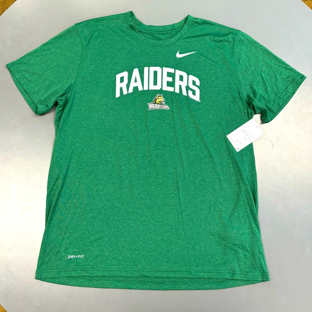 New Nike Men’s T-shirt Wright State  Raiders XL, X-large, NWT, Green Tee Shirt